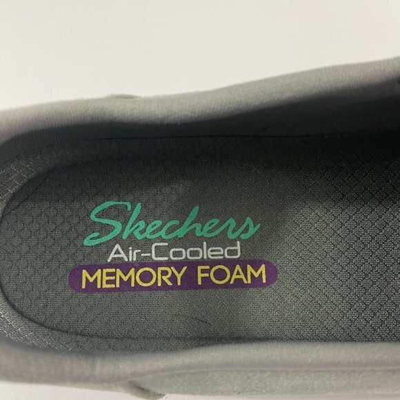 Skechers Women's Slip-on Classic Fit Shoes Air Cooled Memory Foam Grey Size 9 - Picture 11 of 12